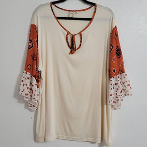 Grace & Emma V-neck Blouse